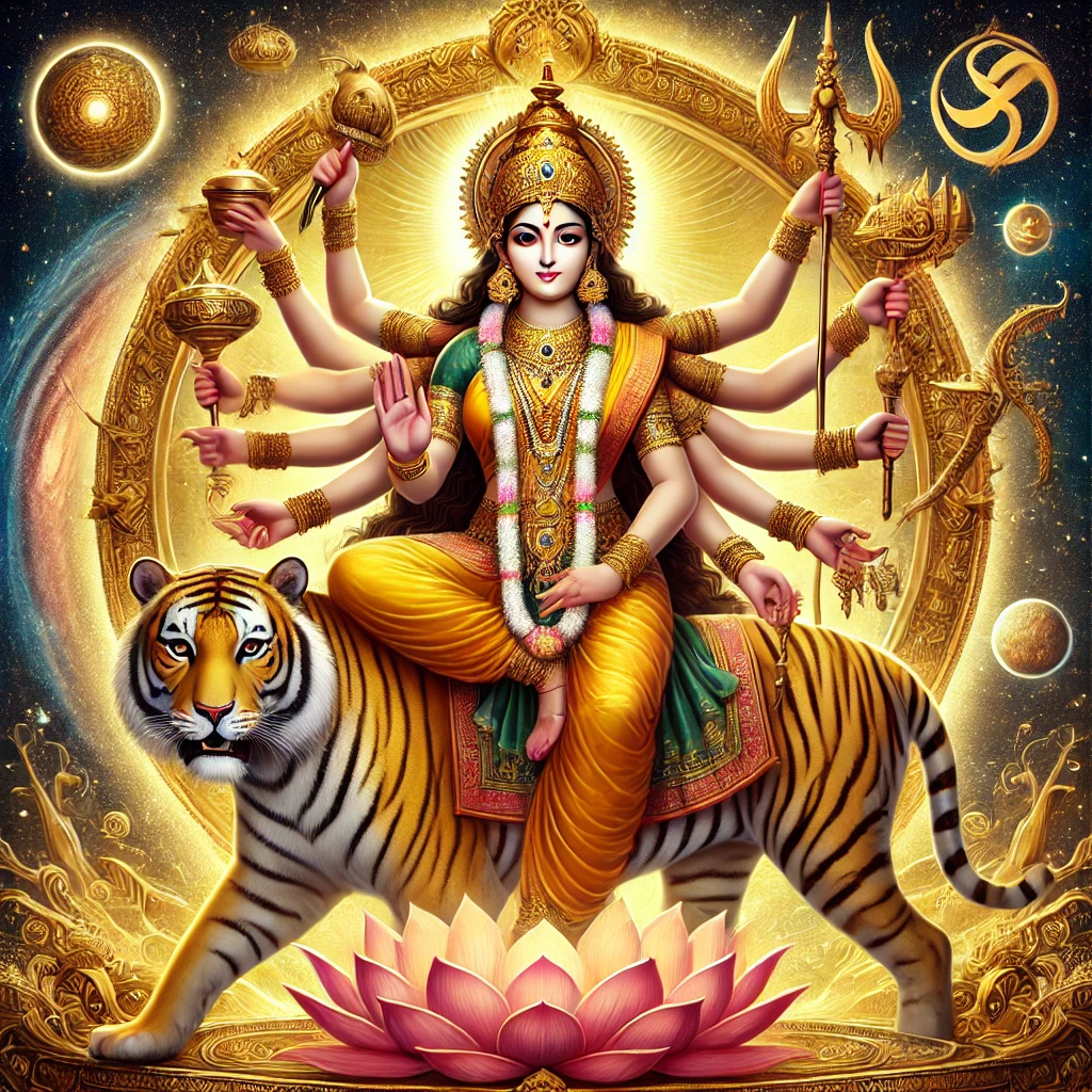 नवरात्रि के चौथे दिन माँ कूष्मांडा फोटो (Navratri Fourth Day 2025 Maa Kushmanda Image One