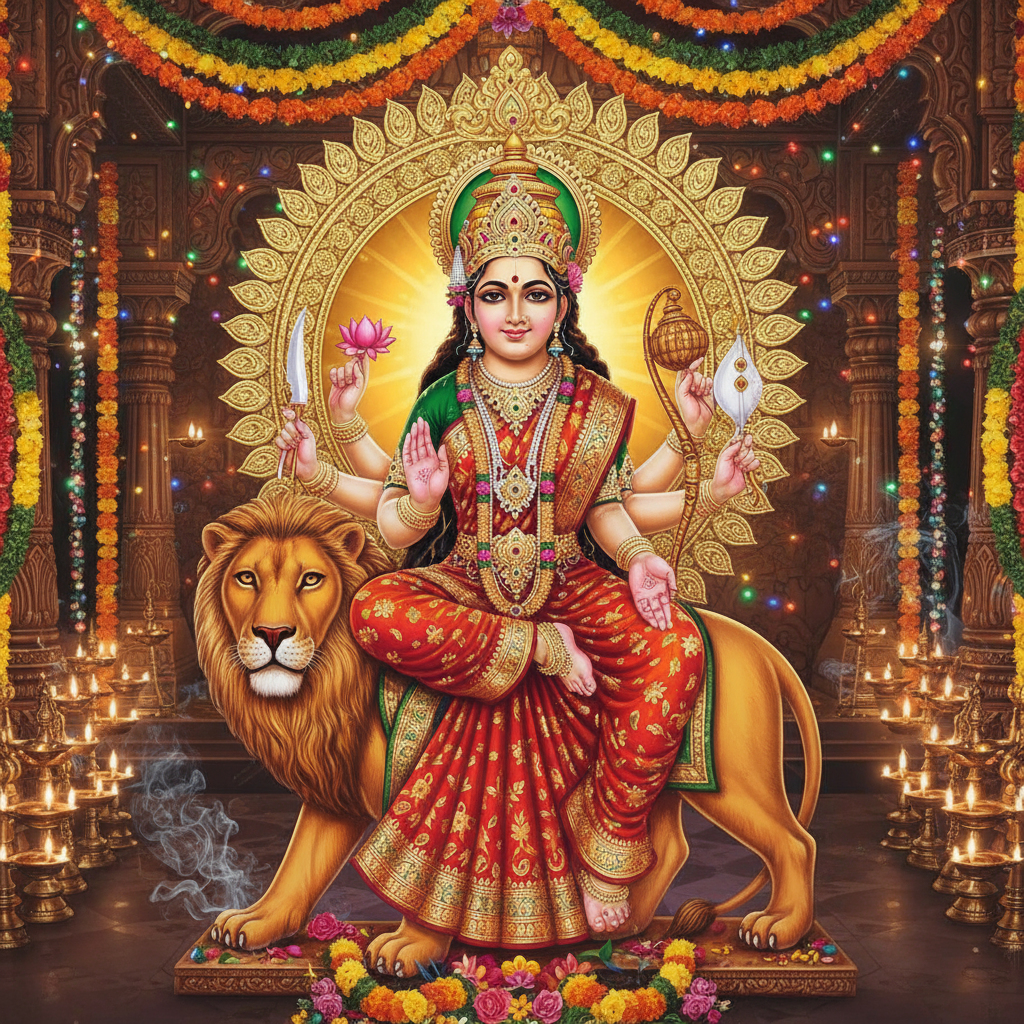 Navratri-Fourth- Day-Maa-Kushmanda Image | Festivalhindu.com Navratri-Fourth- Day-Maa-Kushmanda Image | Festivalhindu.com