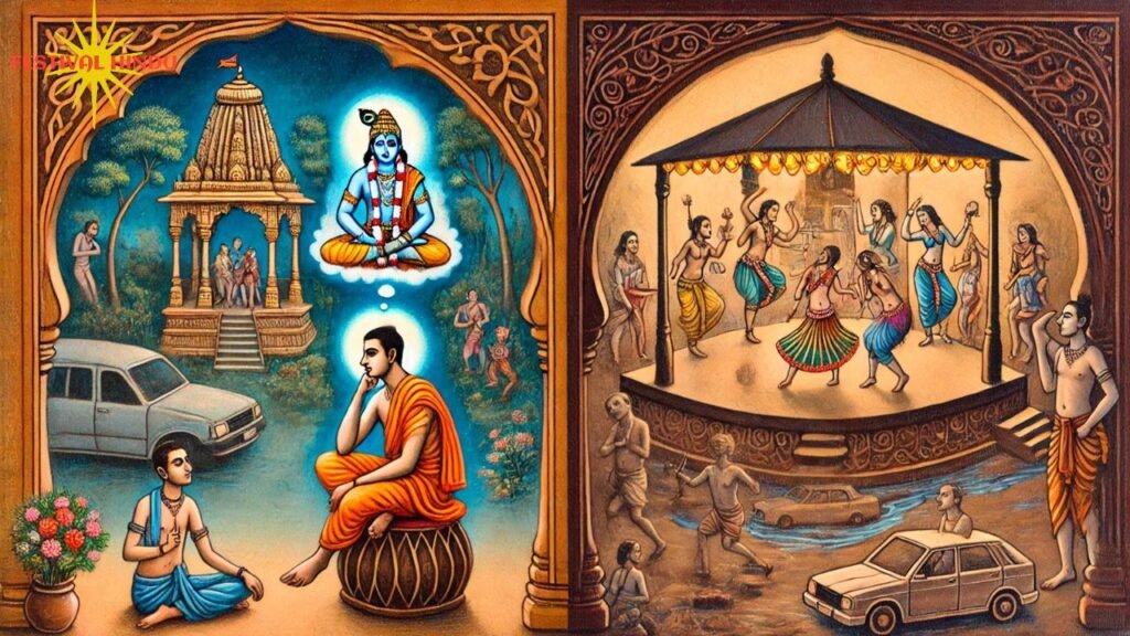 तवृत और सुवृत की कथा का दृश्य तवृत और सुवृत की कथा का दृश्य