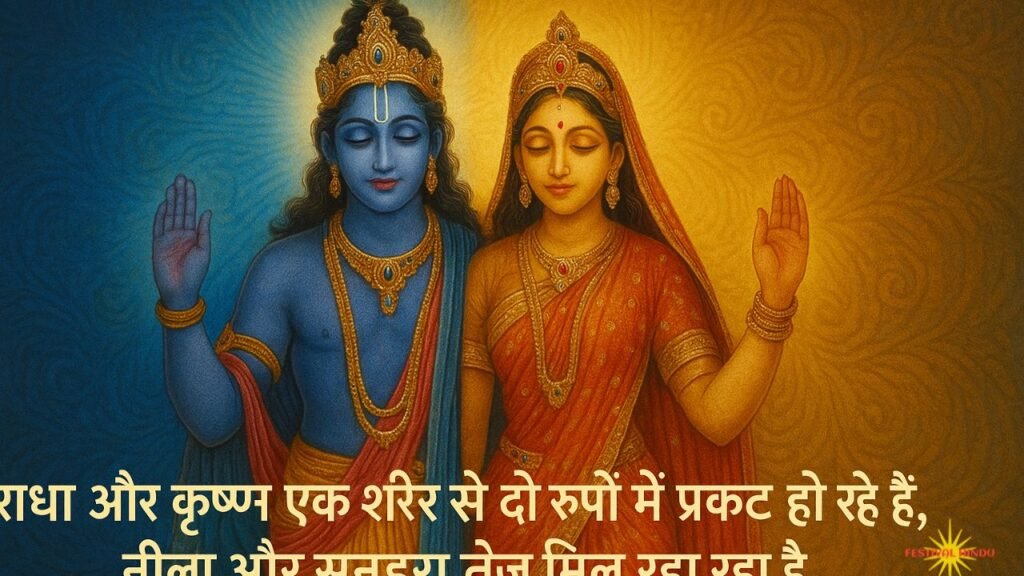 राधा और कृष्ण एक शरीर से दो रूपों में | Festivalhindu.com