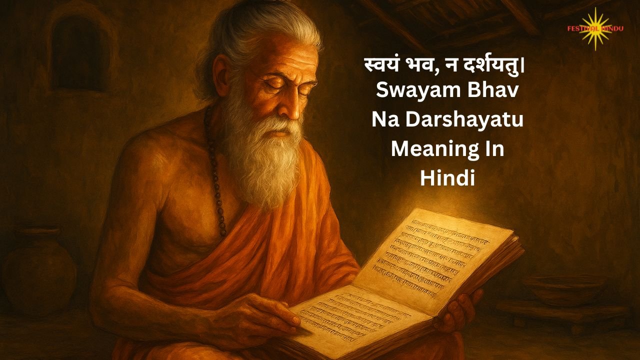 स्वयं भव, न दर्शयतु। Swayam Bhav Na Darshayatu Meaning In Hindi | Festivalhindu.com